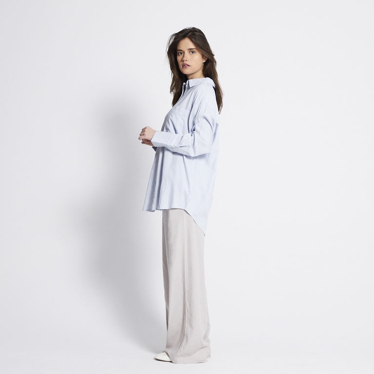 Linen blend shirt "Dina" Light blue
